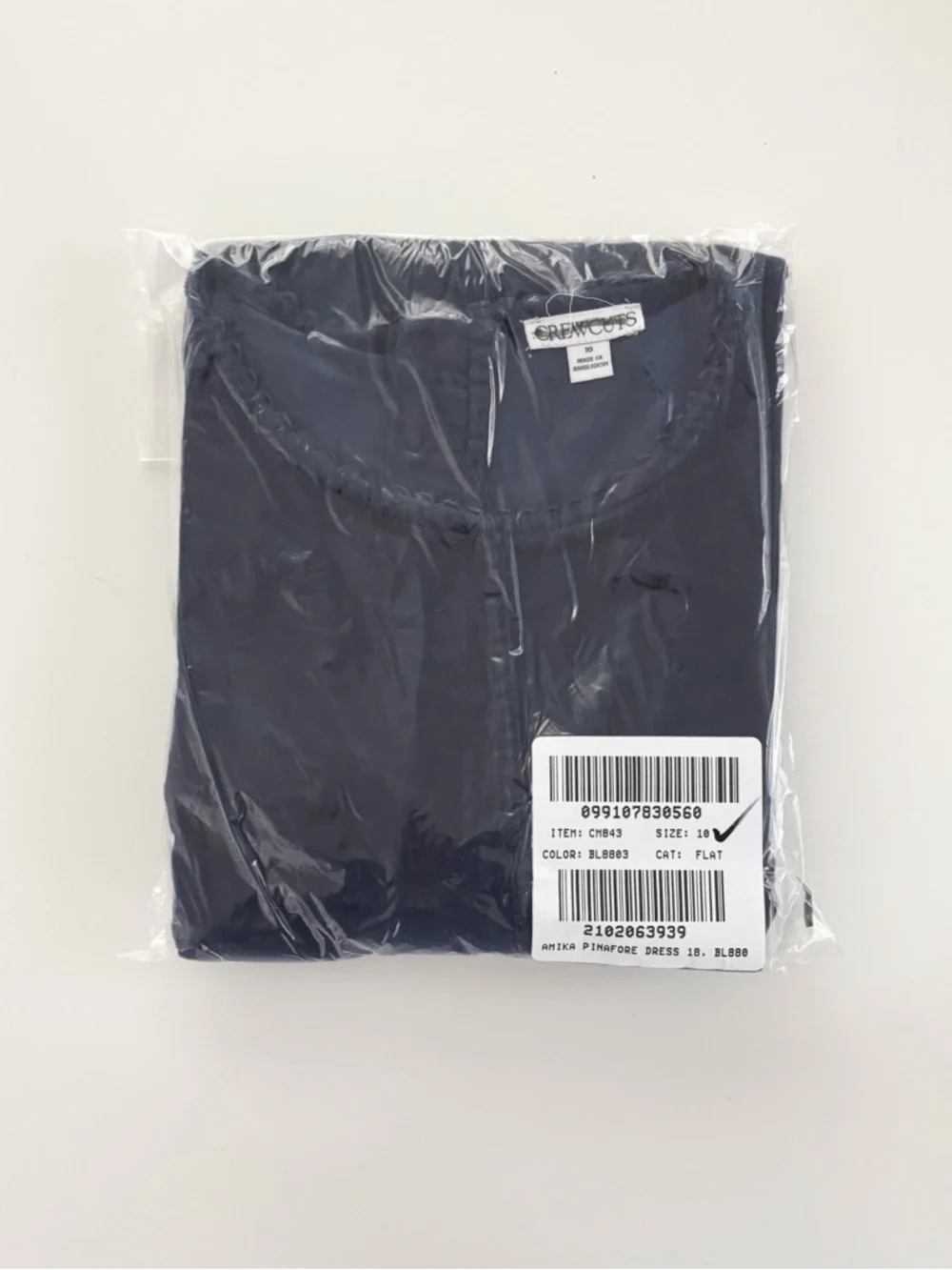 J. Crew Crewcuts Girls' Corduroy Pinafore Dress Navy Blue